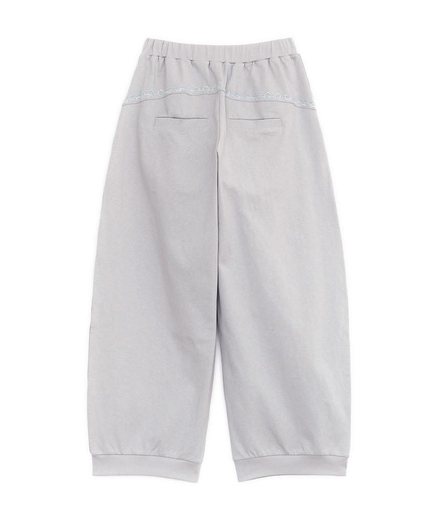 HUG YOUR SKIN Ethnic Line Track Pants (Gray)