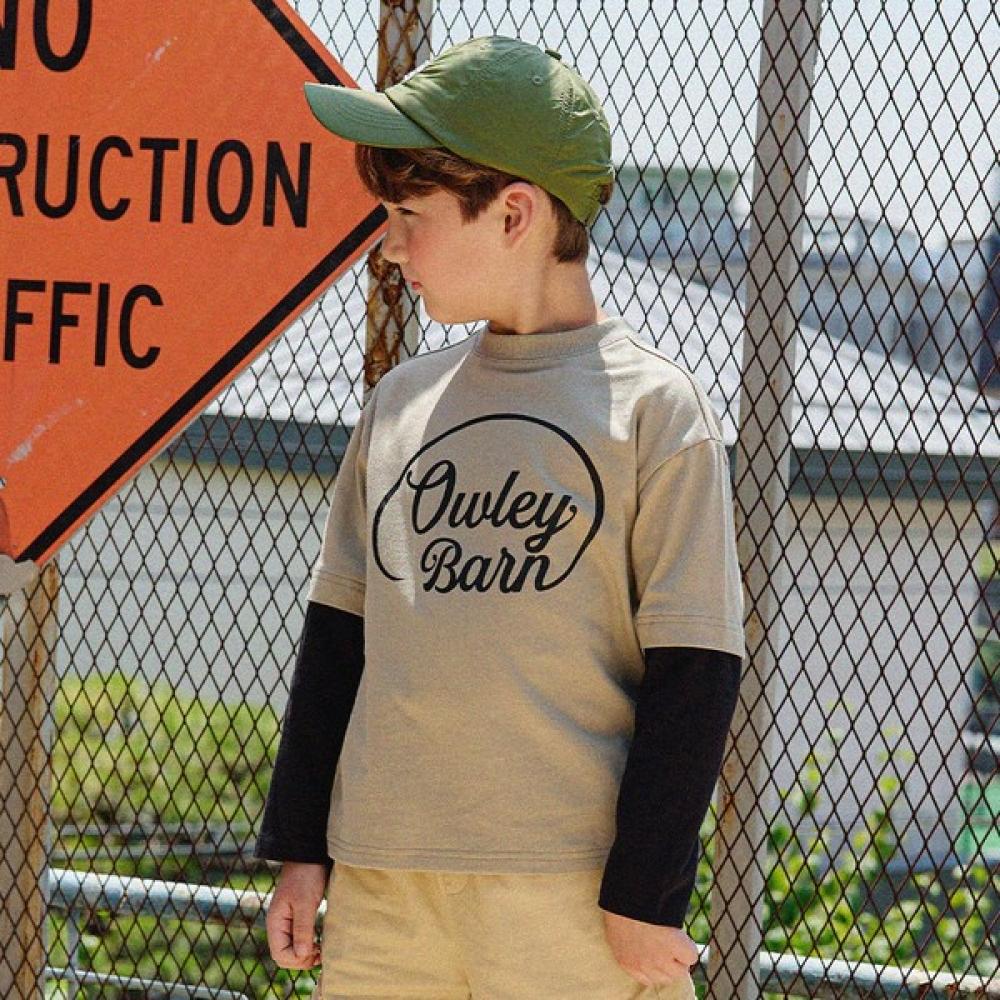 

Оливковая футболка с логотипом LeTTering 2 цвета beige/150