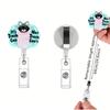 Funny Cat Retractable Badge Reel Acrylic Badge Reel Nurse Doctor ID Holder