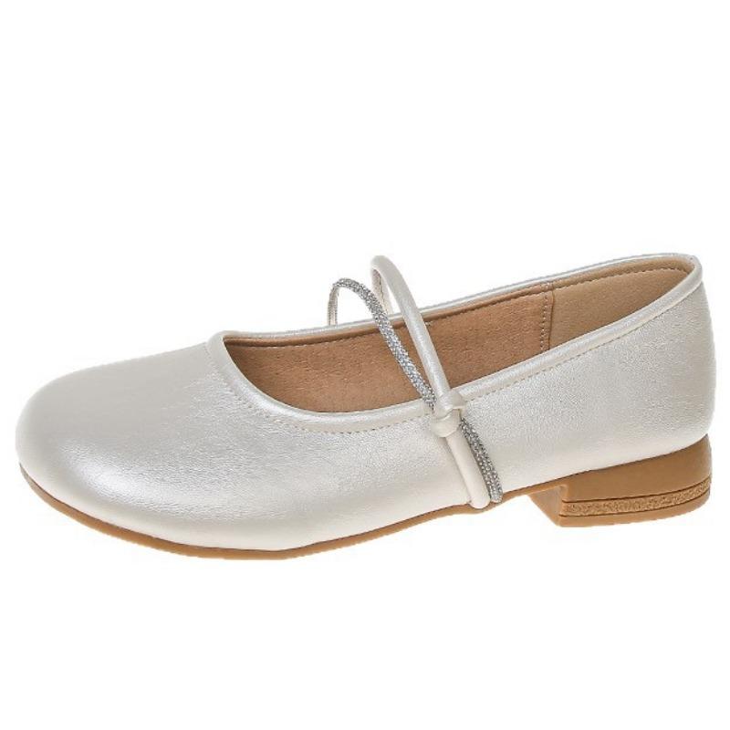 Silver Mary Jane Small Leather Shoes Women's New Summer Beautiful Skirt Flat Bottom Shallow Mouth Evening Single Shoes