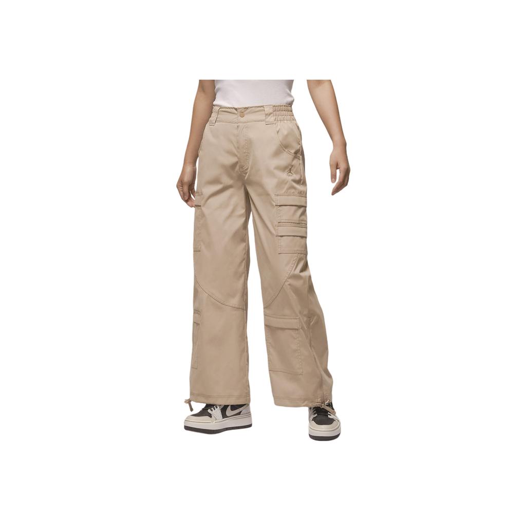 Jordan Chicago Pure Color Zippered Multi-Pocket Casual Pants Women Bottoms Khaki DZ3350-244