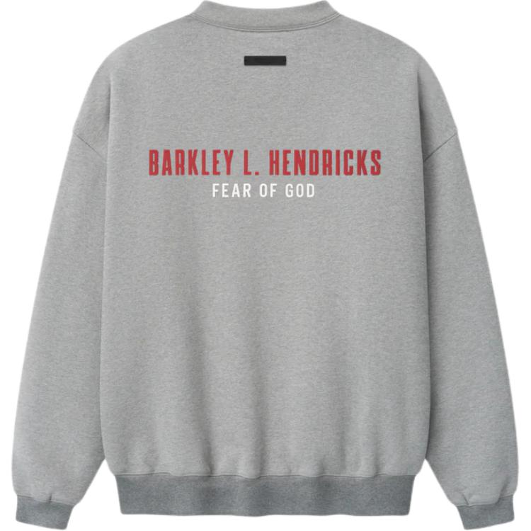 Fear of God Essentials NBA x Barkley Hendricks 90s Crewneck Concrete Heather Unisex Tops Grey 192BH266802F
