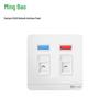 Placa de Parede de Rede Gigabit RJ45 de Porta Dupla Mingbao
