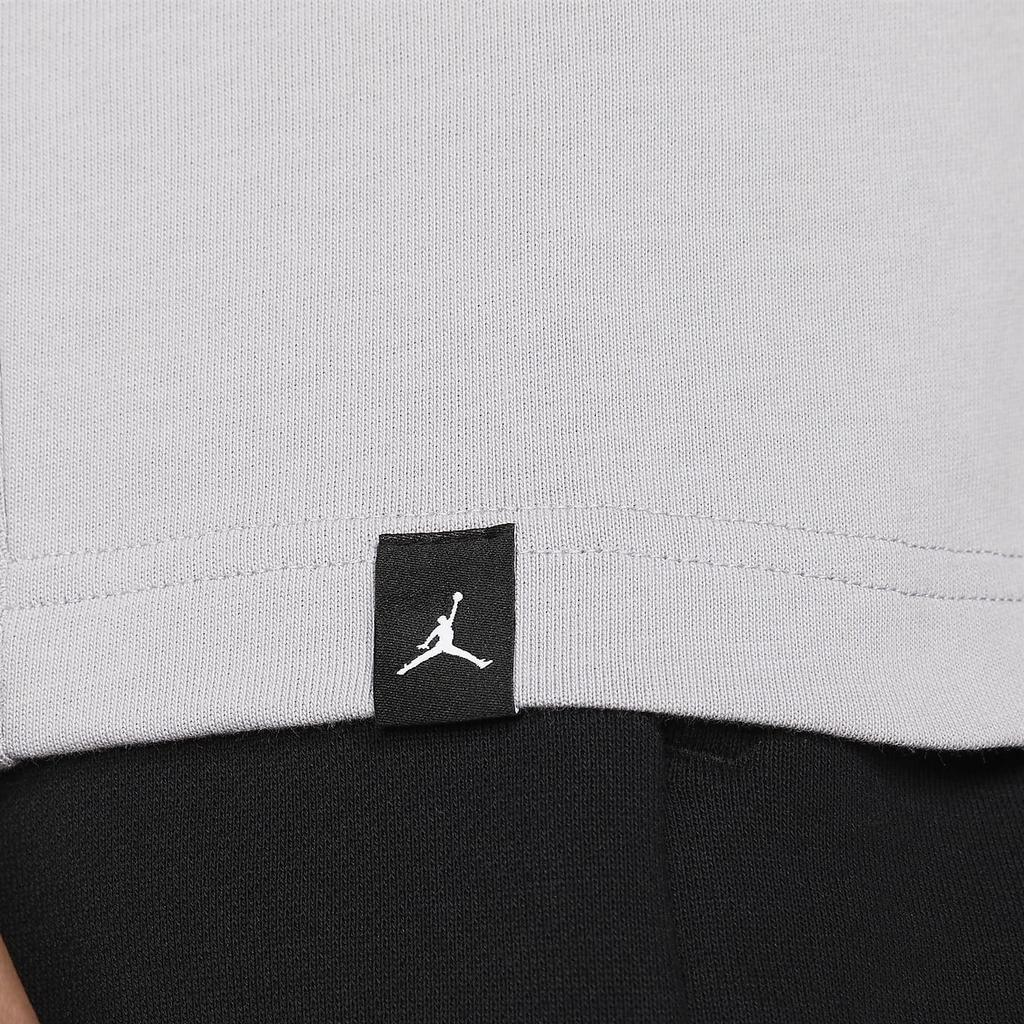 Jordan Casual Solid Color Print Round Neck Pullover Short Sleeve T-Shirt Men Tops Light-Iron-Gray DO6100-054