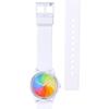 Q&Q SmileSolar GROOVISIONS GRV3013 Solar Analog Watch with Waterproof Urethane Strap, White, RP26J811