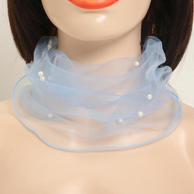 1 Stück Eleganter Transparenter Damen Schal Netz Halsketten Schal Kreis Schal Für Herbst Kleidung Accessoires