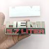 Large metal stickers 14.3 cm HE 5.7 LITRES suitable for decorative sticker accessories for the rear of the car trunk.