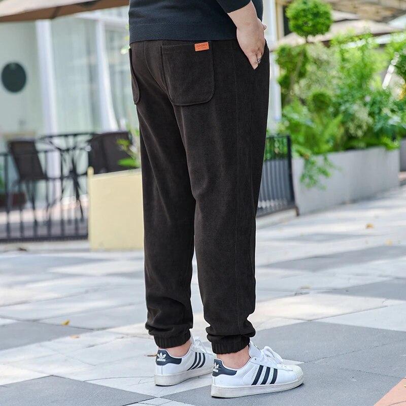Large Size 9xl 8xl Men Corduroy Sweatpants Joggers Warm Thick Streetwear Harem Pants Winter Brand Jogger Trousers