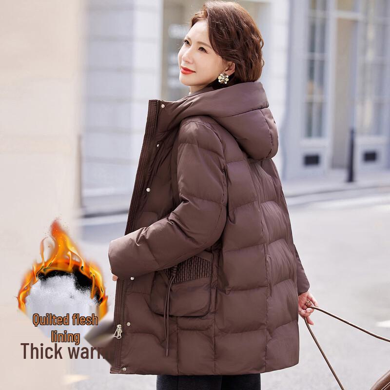Women s Mid-Length Winter Padded Coat 3XL