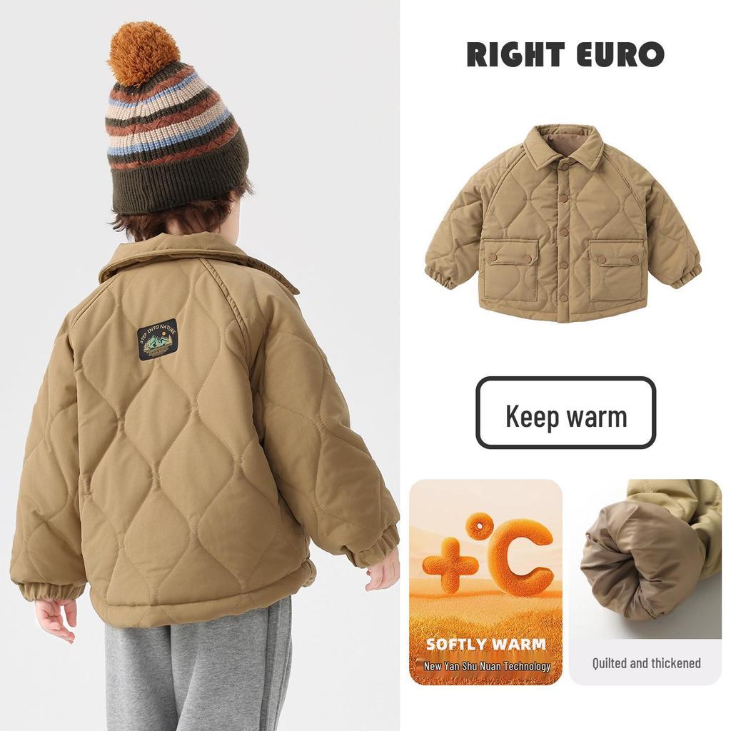 European Boys' Quilted Cotton Jacket – Winter 2025 Children & Toddler Wear