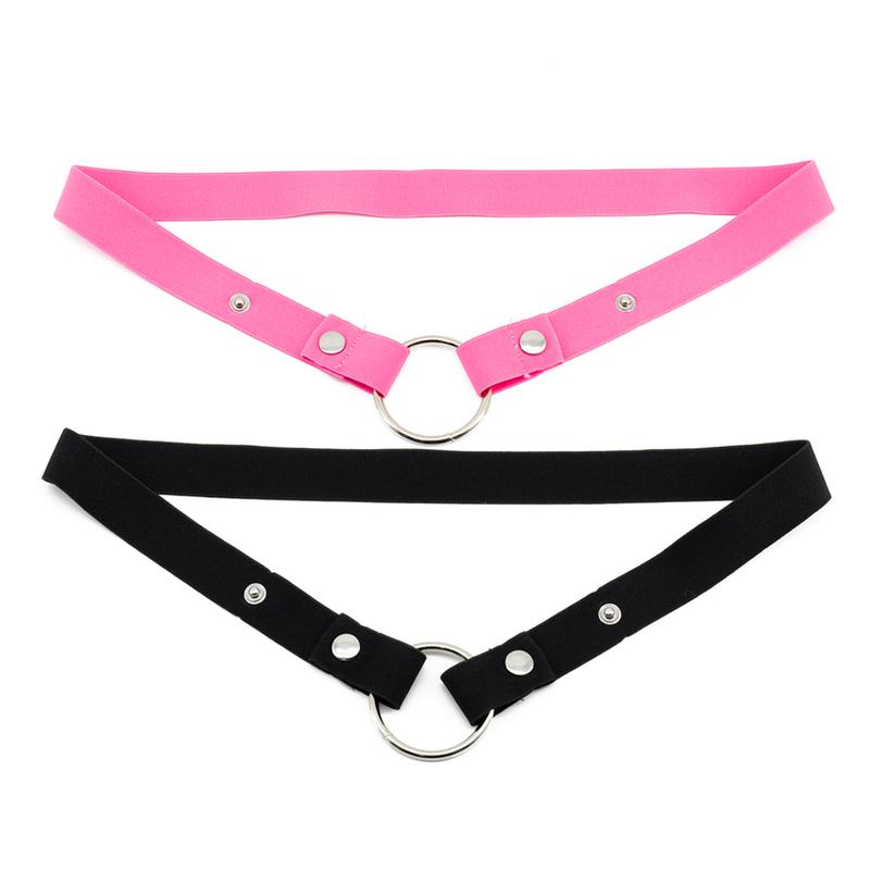 Male Chastity Belt Cage Chastity Lock Anti-shedding Device Fixed Elastic Strap Auxiliary Strap Adjustable Scrotum Ring Sex Toy