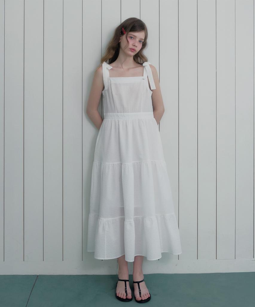 Teuwi Pendu Tiered Strap Sleeveless Long Dress