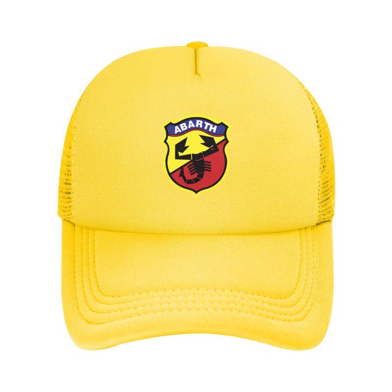Abarth Print Siateczkowa Czapka Baseballowa Jednokolorowa Czapka Trucker Unisex Regulowana Czapka Snapback Letnia Oddychająca Daszek Przeciwsłoneczny Czapki