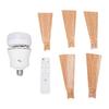 Ceiling Fan Light 3 Speed Adjustable Remote Control LED Dimmable Ceiling Fan with Wood Grain Blades E26 Base for Garage