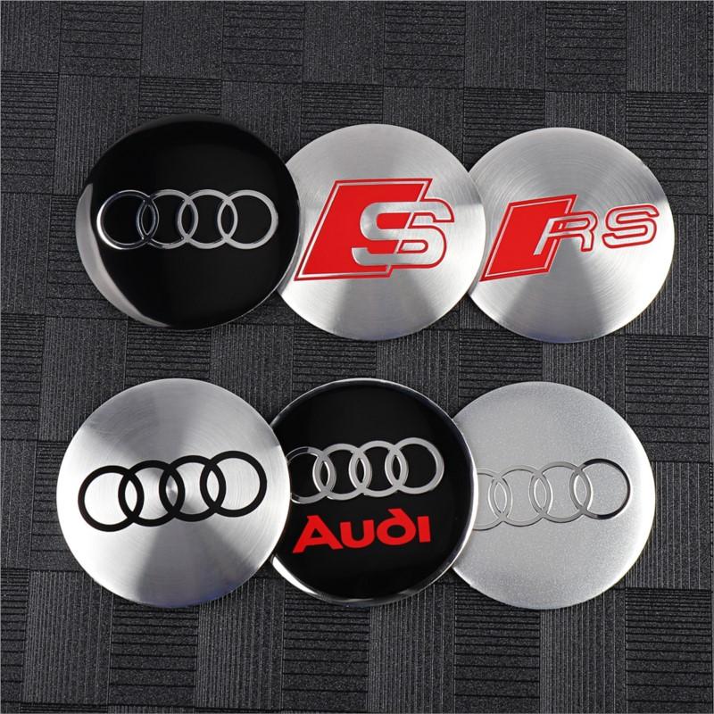 4 PZ 60/63/68mm Stile Auto Coprimozzo Centrale Cerchione Tappo Mozzo Emblema Per AUDI S RS A3 A4 B8 8P 8V A6 A5 Q5 B7 B6 B9 Q7 A1 A7 Accessori
