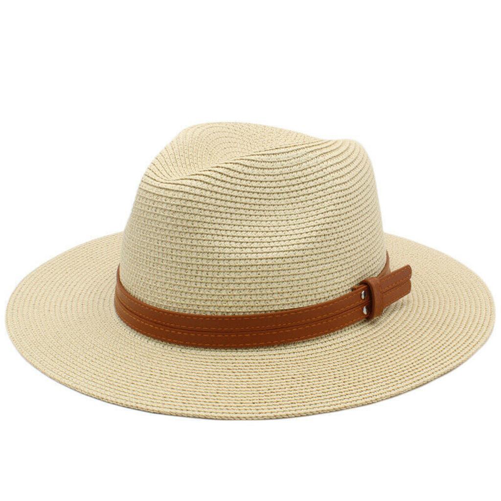 Elegant Wide Brimmed Straw Hat Handwoven Breathable Ethnic Straw Hat Holiday Vacation Hat Western Sun Hat