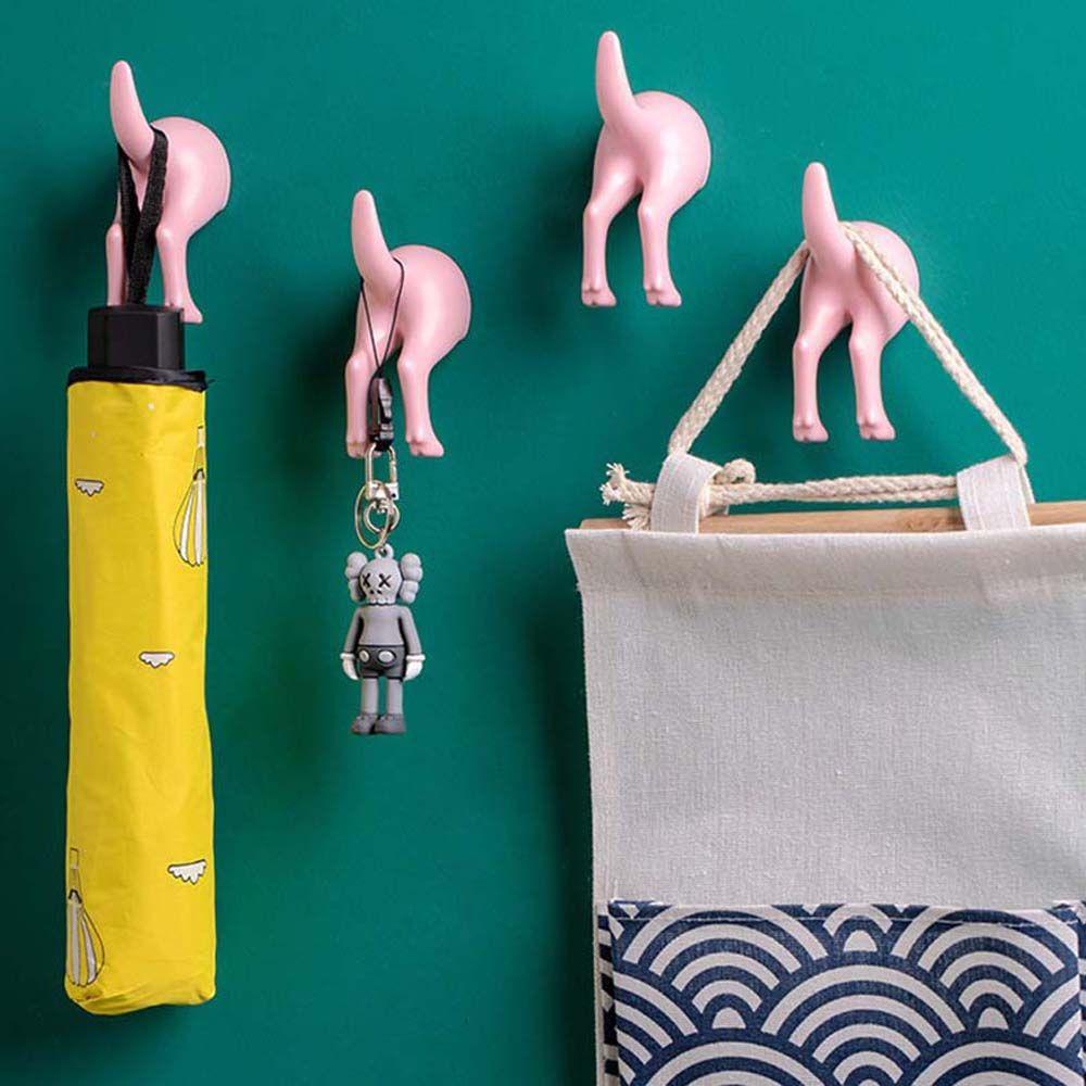 Creative Kitchen Toliet Key Clothes Self Adhesive Storage Rack Key Holder Wall Mounted Hanger