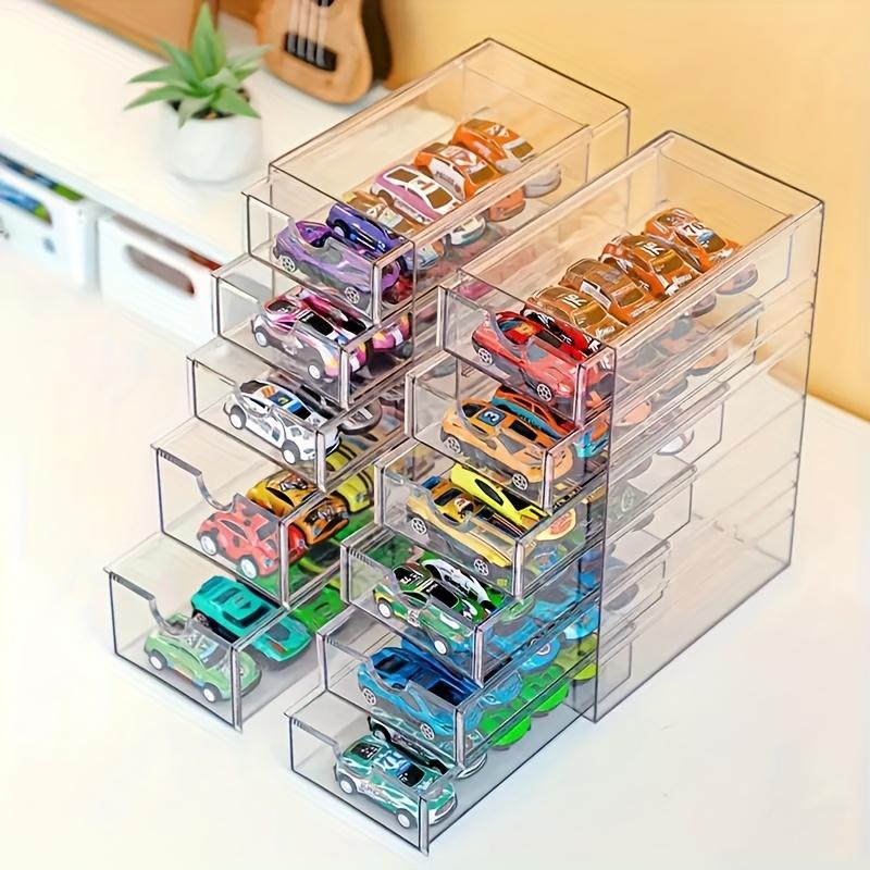 6-Tier Car Model Display Case Transparent Stackable Storage Box Alloy Miniature Car Model Collector Toys Organizer Display Stand