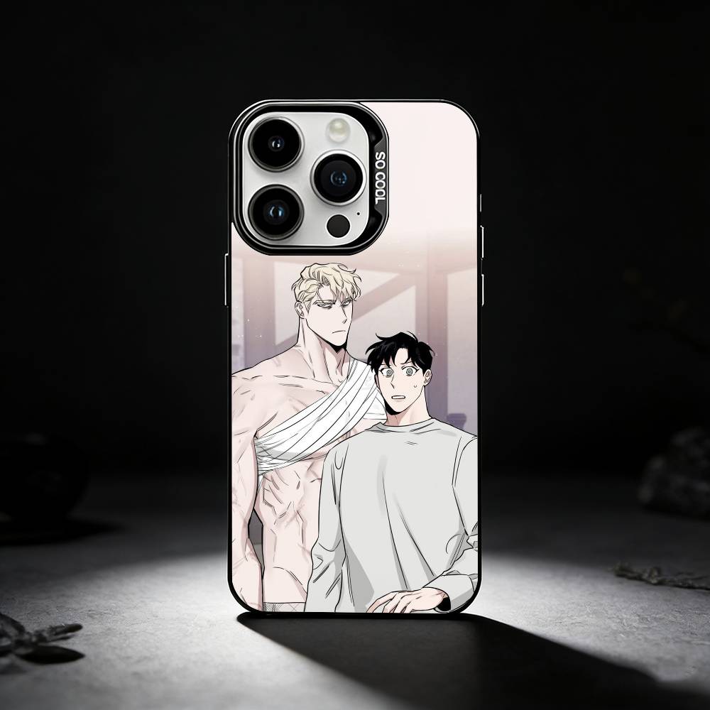 BL Manhwa R-roses And Champagne Phone Case For iPhone 17,16,15,14,13,12,11 Plus,Pro Max,XS,Colored Silver Phone Case