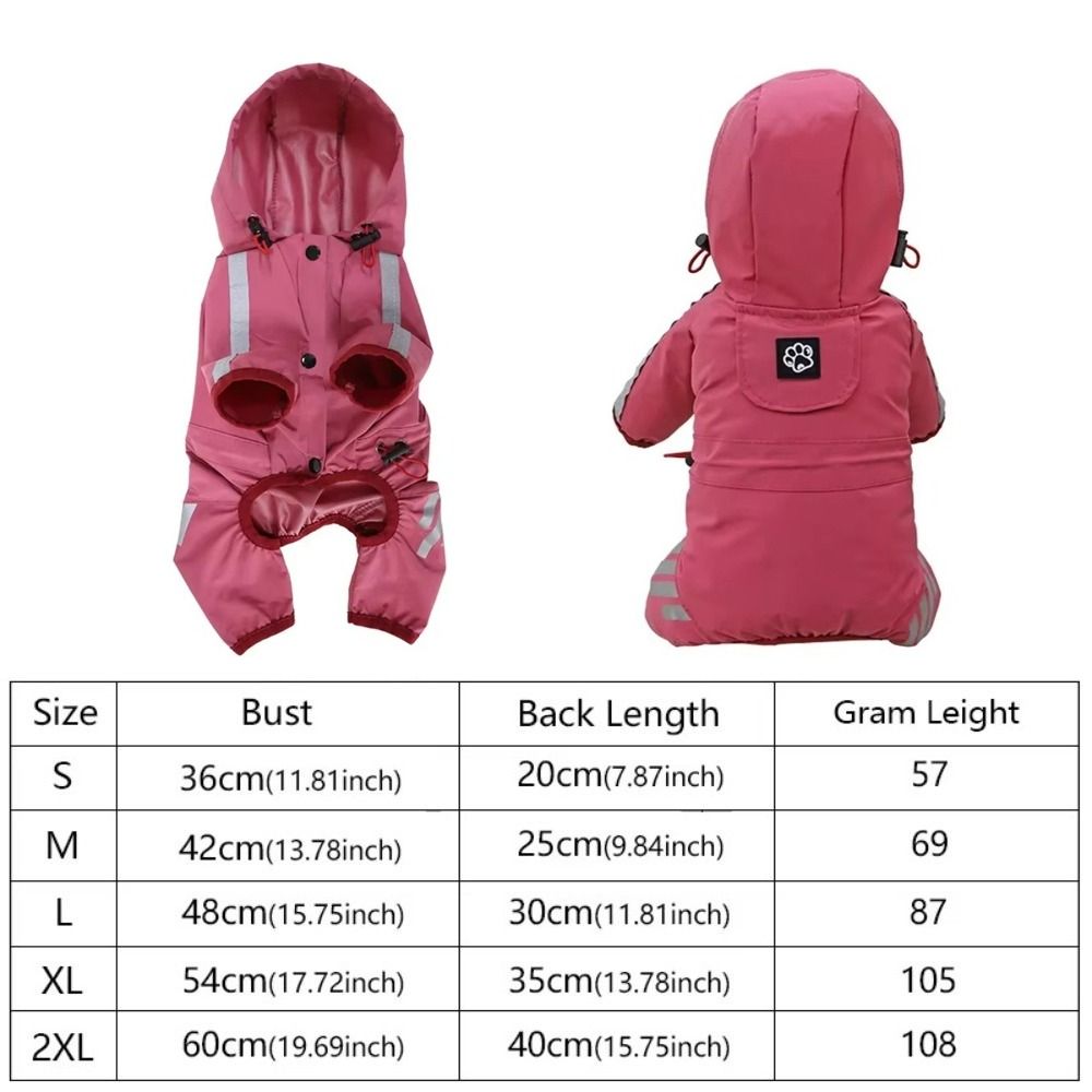 Lightweight Pet Raincoats Waterproof Jumpsuit Raincoat Dog Raincoat for Small Medium Dogs
