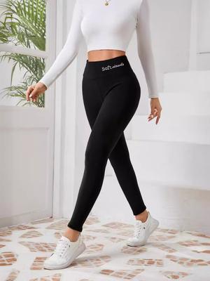 Gepolsterte und verdickte leichte Platte Lammwollboden Damen Herbst und Winter High Waist Leggings Warme Hose Yogahose