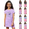 Kinder Sommer Sport T-Shirt und Röcke 2-teiliges Outfit Trainingsanzug Set Kurzarm Print Crop Tops mit Kleiderset