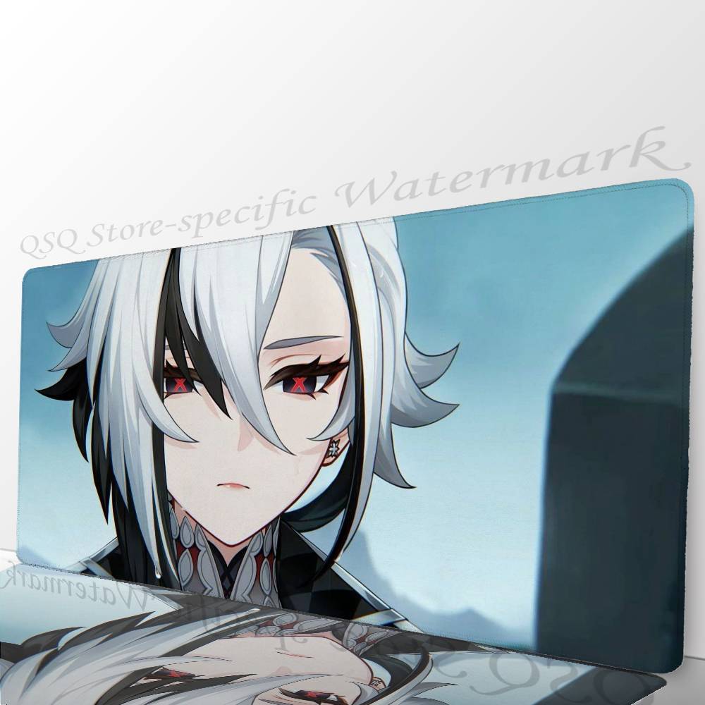 Arlecchino Anime G-Genshin Impact Mousepad Non-slip Suitable For Office Computers Laptops E-sports Game Desk Mats XXL Keyboard