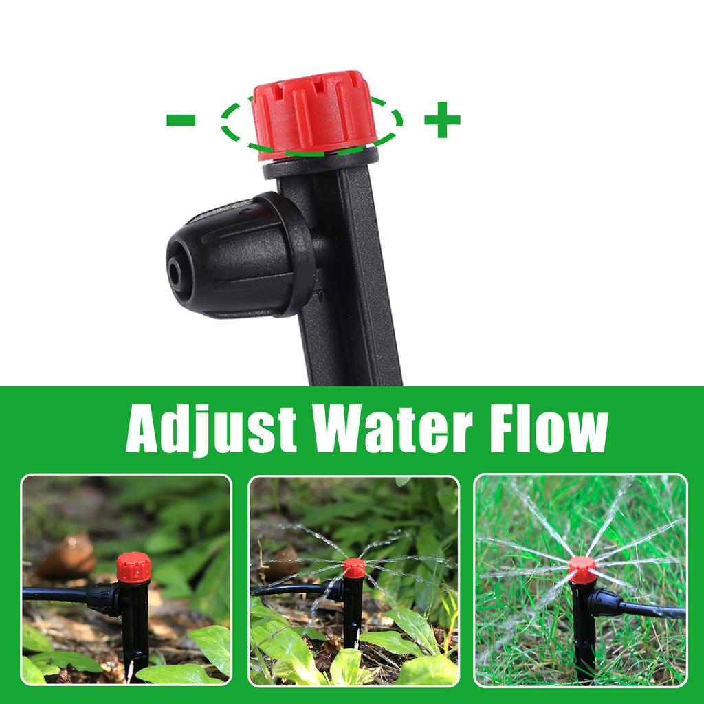 5/20/50/100Pcs 8 Hole Spiked Dripper Flow Adjustable Stream Sprinkler Garden Greenhouse Automatic Watering Irrigation Emitter