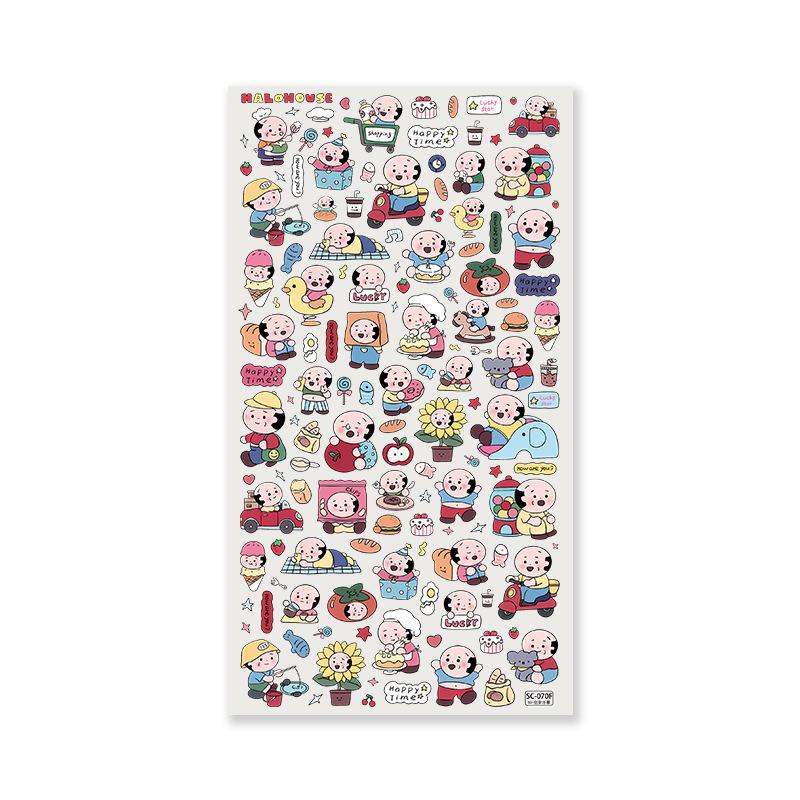 Sky Original Large Cute Embossed Oxygen Lab Sticker for DIY Journals & Decoration