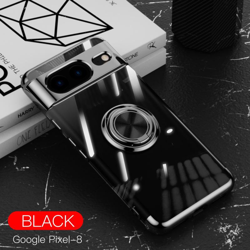 

Google Pixel 8A/8Pro/9Pro Electroplated Magnetic Car Mount Phone Case with Ring Holder Google Pixel 8 Pro