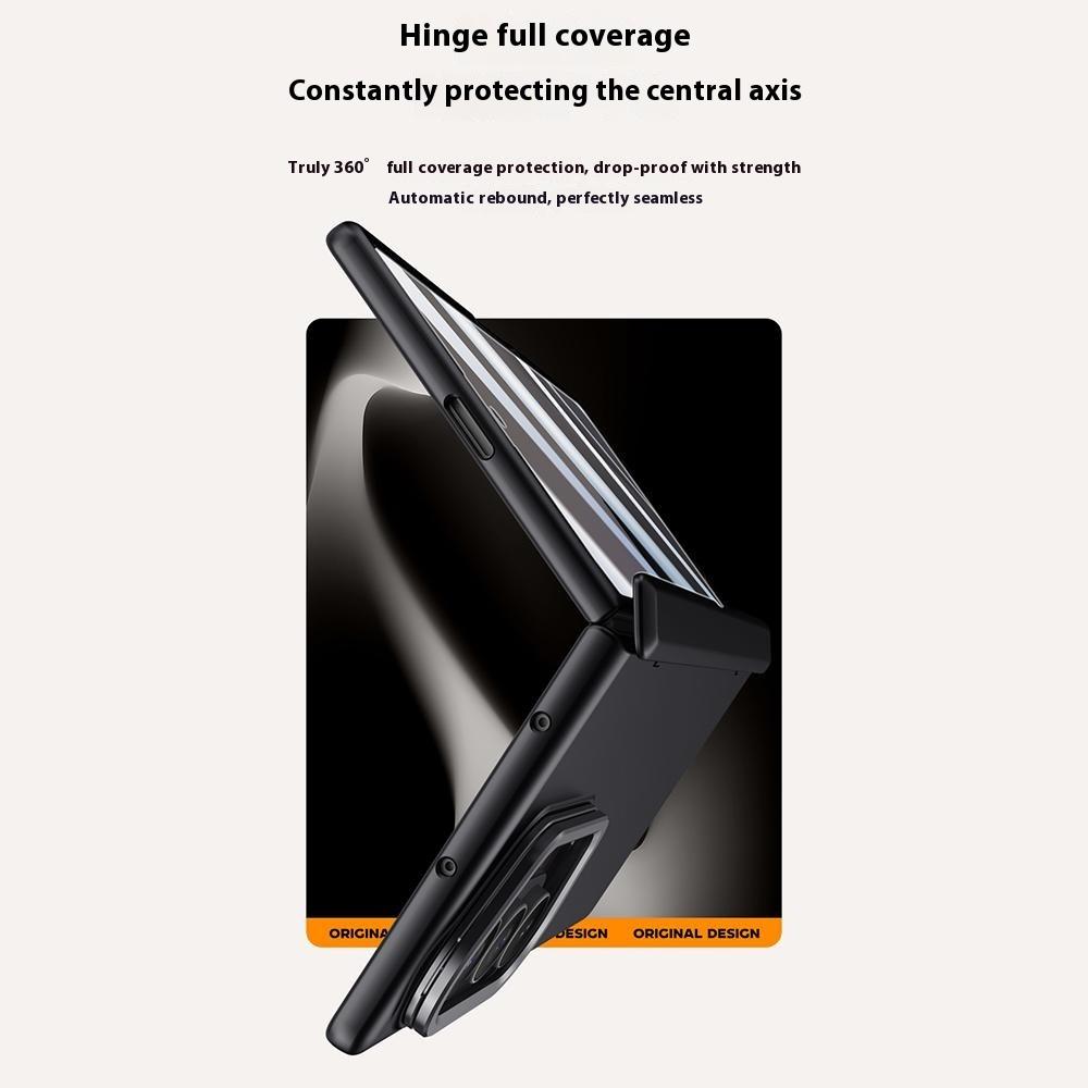 For Samsung Galaxy Z Fold7 5G Case Kickstand Hard PC Phone Cover with HD Tempered Glass Film