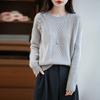 Women Sweater 100% Wool MODERN NEW SAGA O-neck Knit Pullover Thick Winter Jumpers Female Knit Tops