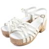 Sandals COCO Mark Ankle with Strap In Patent Leather Ivory 36 18C G33537 Used