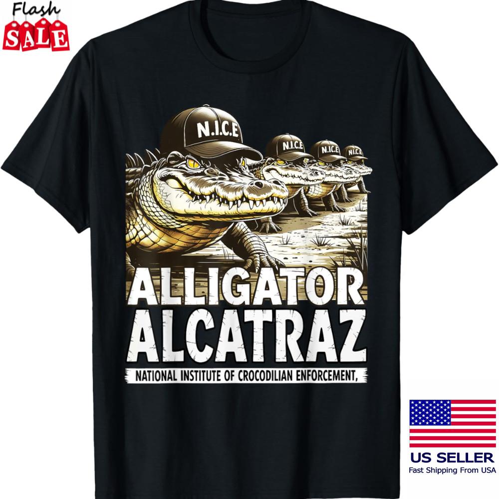 New Hot Stop Alligator Alcatraz Florida Everglades Parody Shi Unisex T-Shirt Unisex T-Shirt Graphic Tee XXL