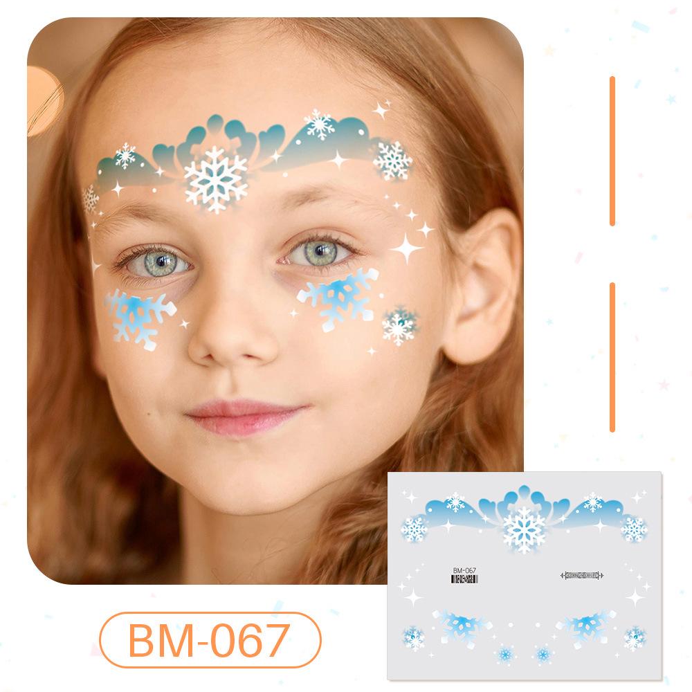 Ruikalong June 1st Kids' Waterproof Face & Forehead Cartoon Tattoo Stickers for Face Painting
