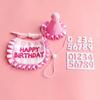 Soft Cat Birthday Scarf Hat Set with Digital Stickers Cat Saliva Towel  Birthday Party