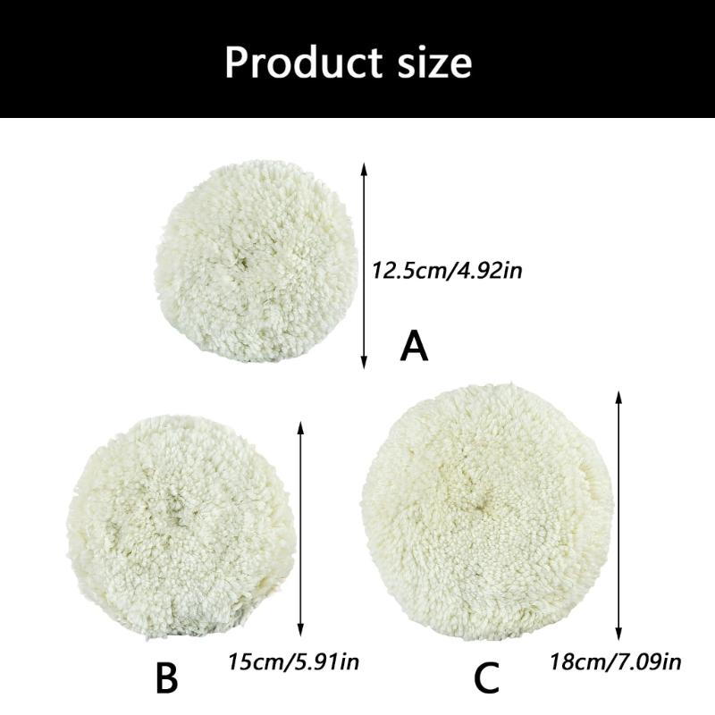 Soft Wool Polishing Wheel Vehicle Maintenance Equipment For Automotive Care Stone Restoration 5in 6in Sizes