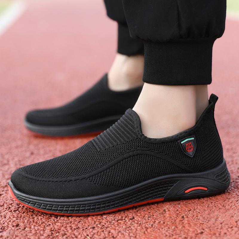 Men's Shoes 2025 Spring and Summer New Casual Shoes Men's Simple Shoes Comfortable Shoes Breathable Mesh One Pedal