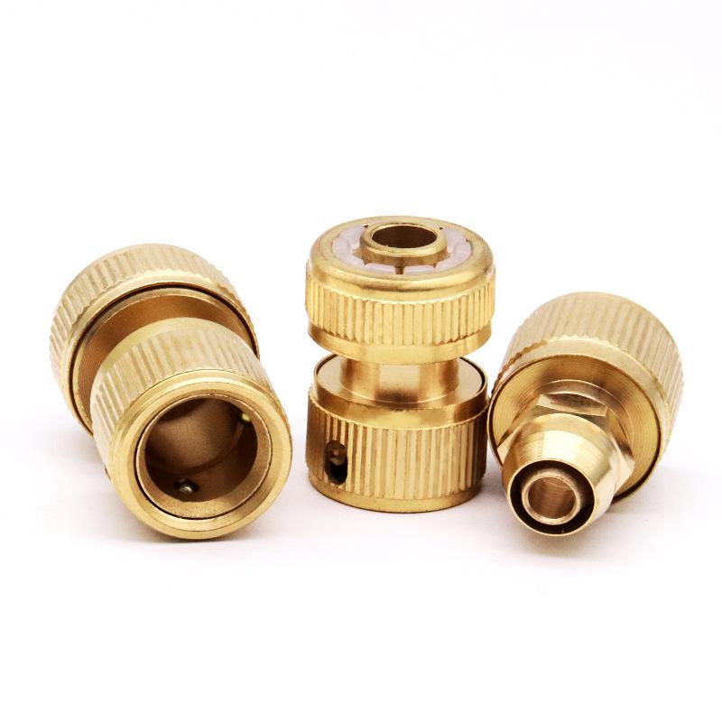 Brass Quick Connector for Car Wash: 3 To 6 Point Water Pipe & Gun Hose Attachment