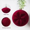 Flocked Velvet Christmas Ball Set - Embossed Decorative Tree Ornaments