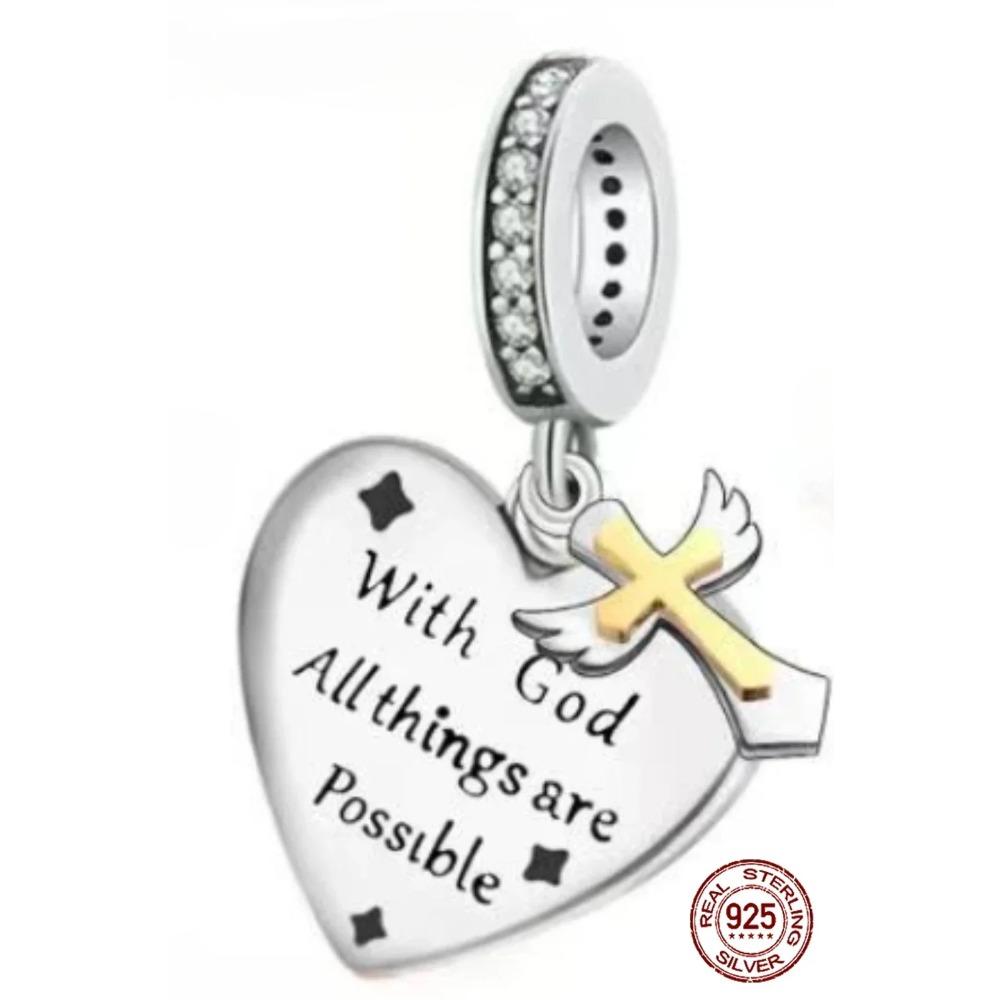 925 Silver Golden Charm Crown Family Tree Safety Chain Hollow Beads for Women DIY Bracelets Jewelry
