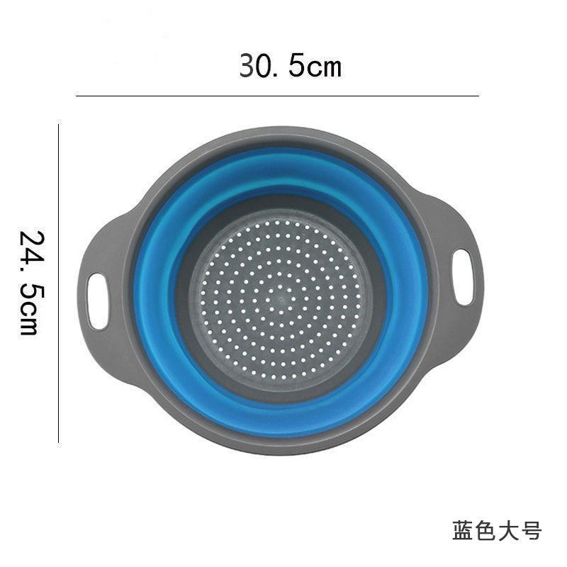 Collapsible Colander Strainer Basket Foldable Fruit Washing Basin Kitchen