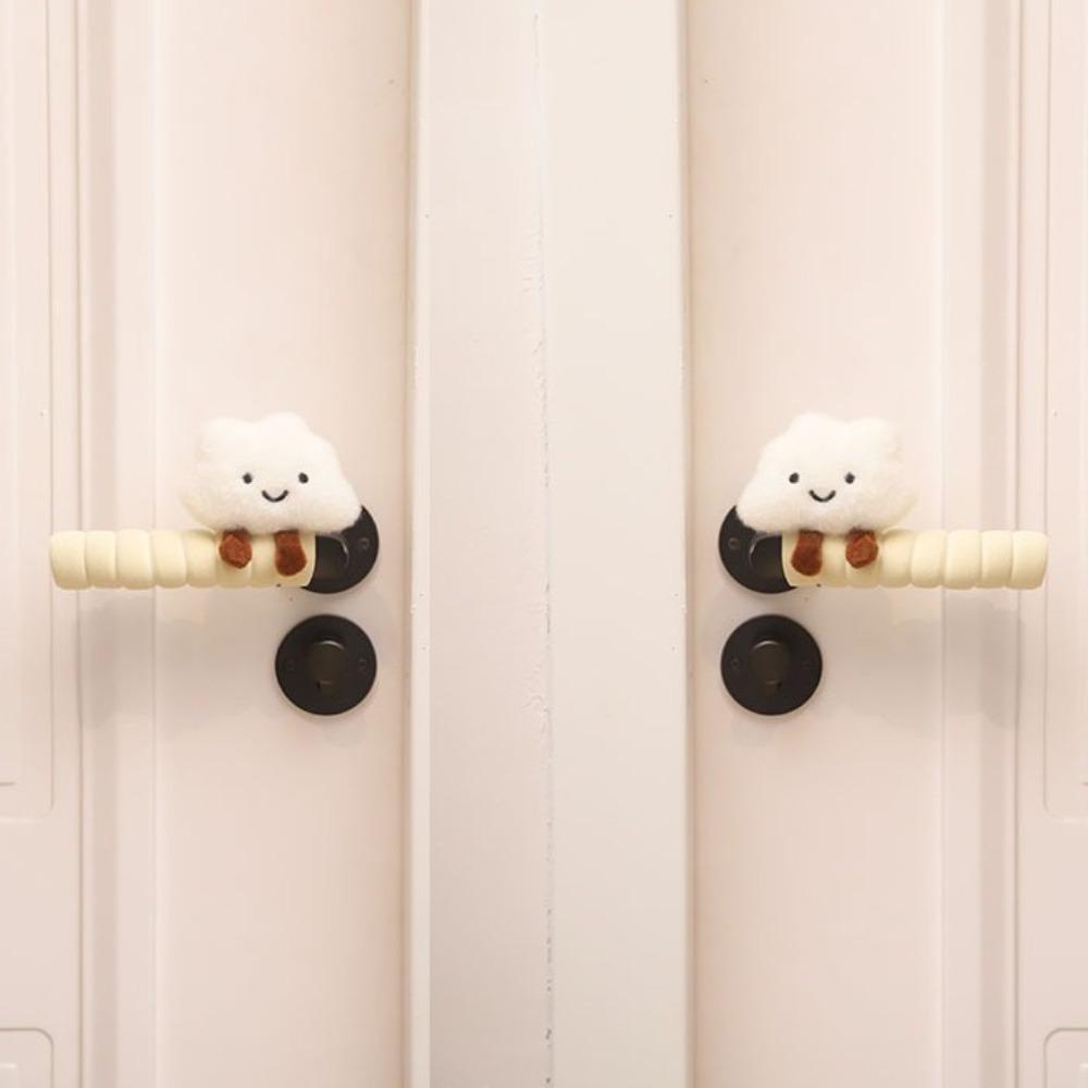 1 Pair Cartoon Door Handle Protector PEVA Furniture Decoration Useful Door Handle Cover  for Bedroom