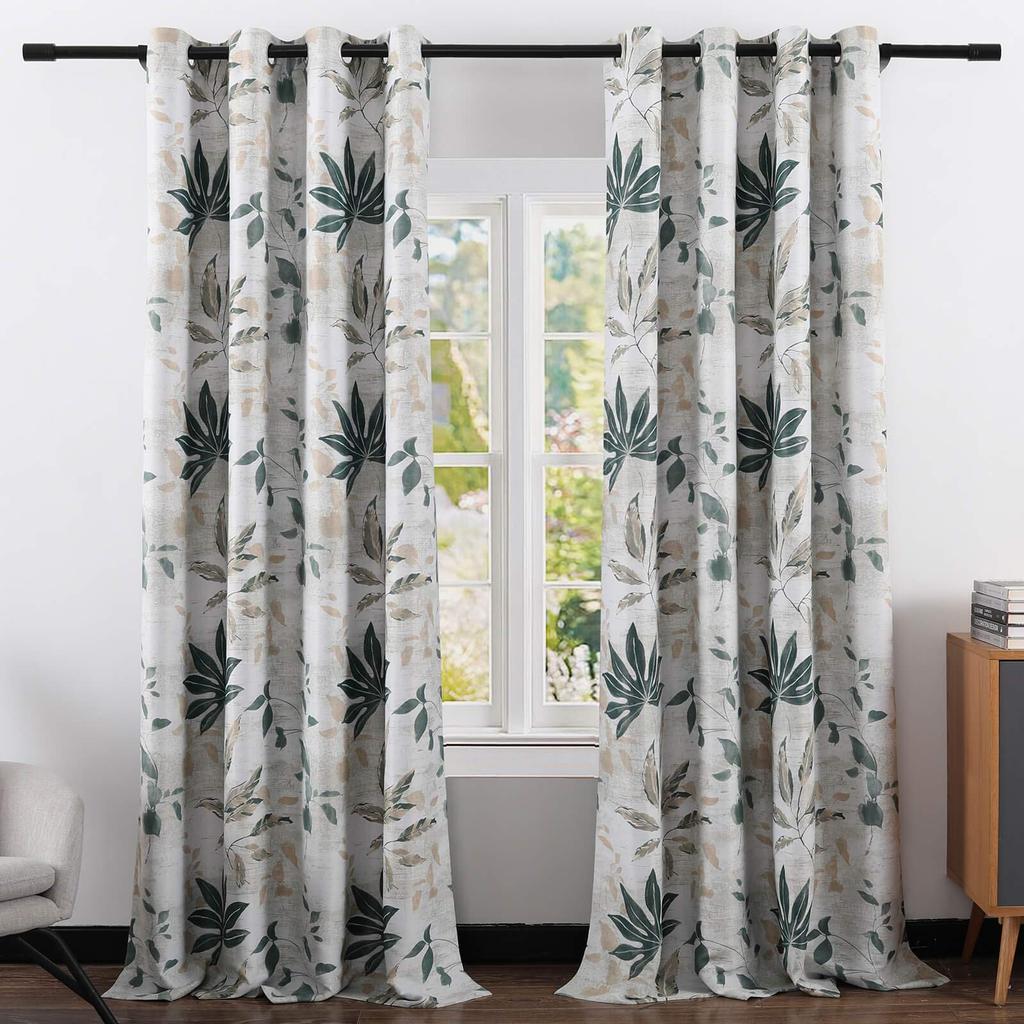 Tropical Coconut Tree Curtain Hawaii Landscape Printed Blackout Curtains Kitchen Living Room Bedroom Windows Drapes 2 Panel Set