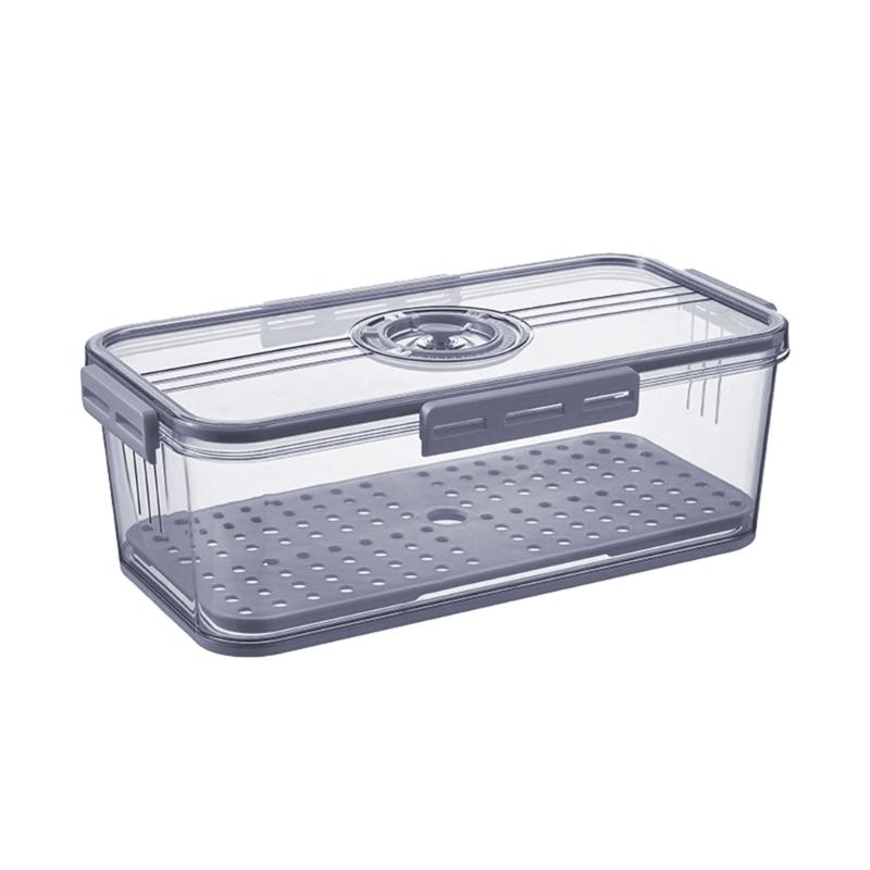 

Airtight Bread Storage Container Countertop Bread Saver with Snap Lid and Time Setting for Freshness Management серый