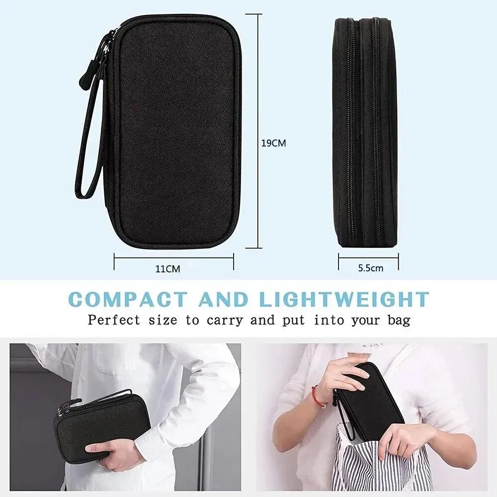 1pc Digital Accessories Organizer Bag Single Double Layer Cables Chargers Earphones Storage Bag Portable Travel Storage Pouch