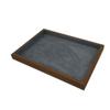 Arm Jewelry Accessory Flat Display Small Item Luxury Dark King's Tray, Case, Tray, Wooden, Tray, Holder, (No Dividers, Gray)