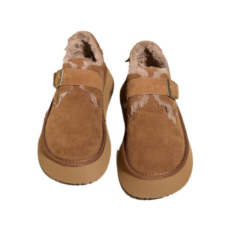 Sněhule, Dámské zateplené boty s fleecem, Dámské boty se silnou podrážkou, Nové bavlněné boty