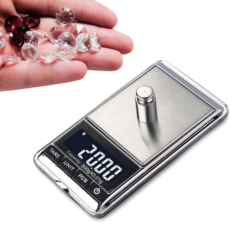 Digital Pocket Jewelry Scale High Precision Portable Scale Steelyard 0.1 G Reloading Compatible for W/ Jewelry & Gems