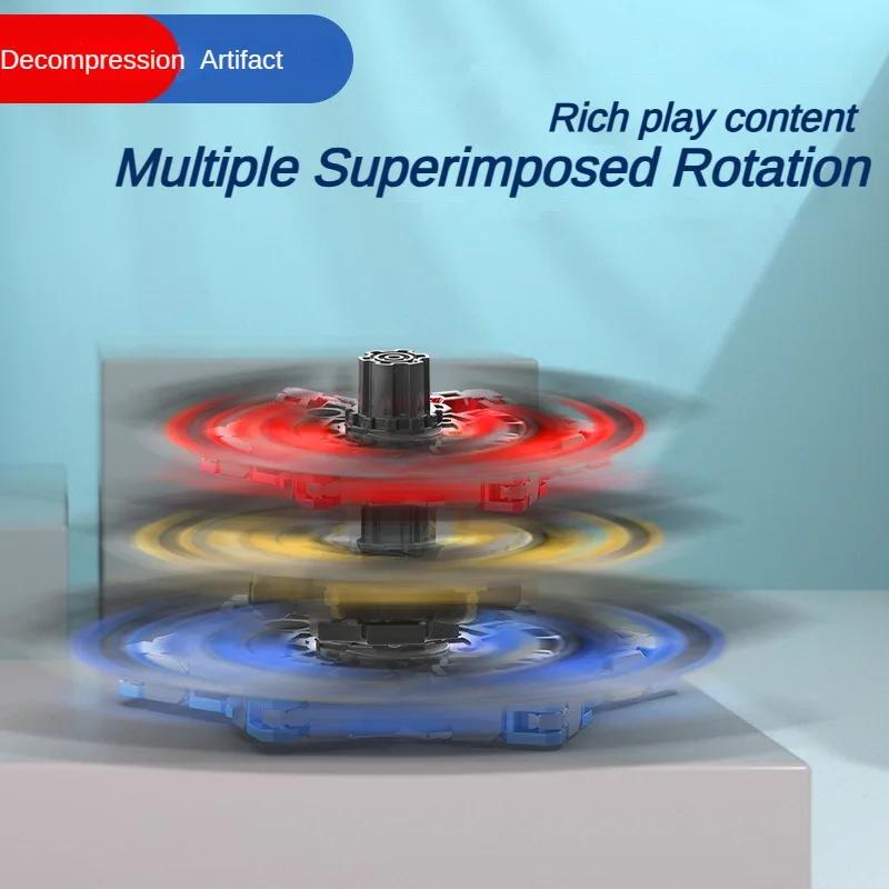 Foldable Fidget Spinner Colorful Metal Gyro Mechanical Smooth Rotatable Decompression Chain Toy Desk Toy Gifts